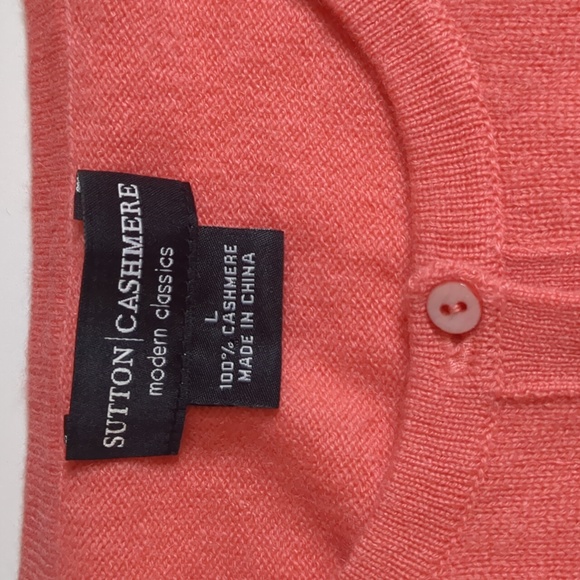 Cashmere Coral Cardigan Large - Picture 8 of 8